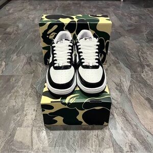 Bape Monochrome Low-Top Sneakers
